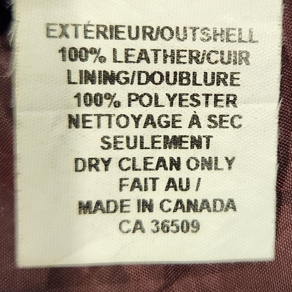 Genuine Leather Straight Leg Pants Burgandy Fully Lined - Picture 5 of 5